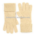 High quality solid color five fingers cashmere knitted glove